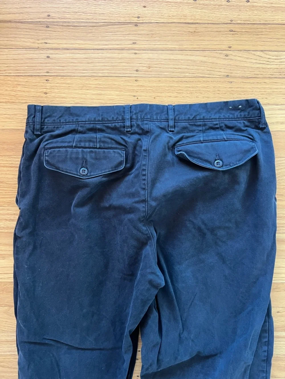 J. Crew Oarsman Broken-In Straight Chino Pants Mens 35x32 Black Twill Casual